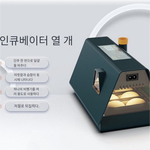 AKRUA 계란부화기가정용 병아리부화기 부화기 계란부화기 자동병아리부화기 달걀부화기 병아리자동부화기 계란부화기자동 자동부화기, 5개, 그린 220v 계란 10개