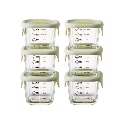 [1+1] 락앤락 리틀럽 바로한끼 이유식 정사각용기 230ml 3개세트 총6P (LLG509S3), 제품선택