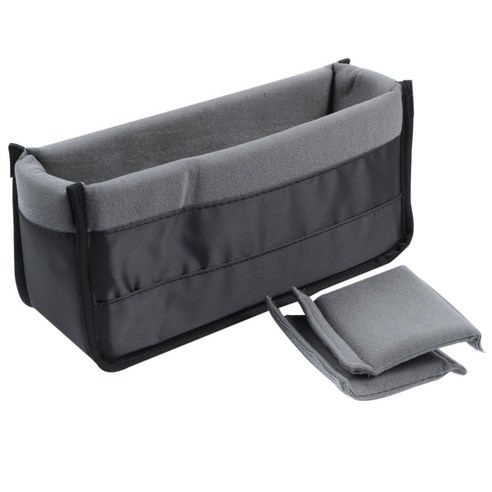 노 브랜드 Shockproof Dslr Slr Camera Insert Organizer Case 파티션 디바이더 보호 케이스(블랙+그레이), 블랙&그레이