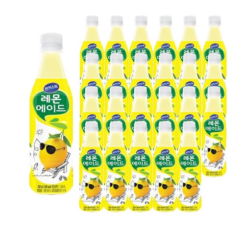 [제트스카이] 해태음료 썬키스트 레몬에이드, 350ml, 24개