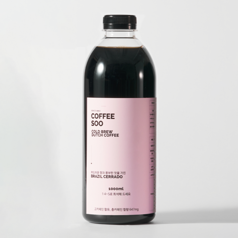 함박꽃상회 커피수 브라질 세하도 콜드브루 원액, 1000ml, 4개