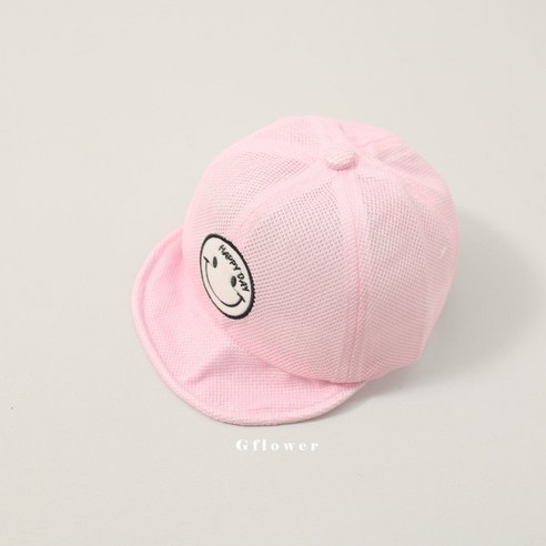 미니트럭 아기 신생아 여름 매쉬 스마일 볼캡모자 4컬러 1-3세용 50c m/ 유아 아동 2살 3살 망사 여름 캡모자