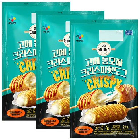 CJ고메 통모짜 크리스피 핫도그 340G, 1개
