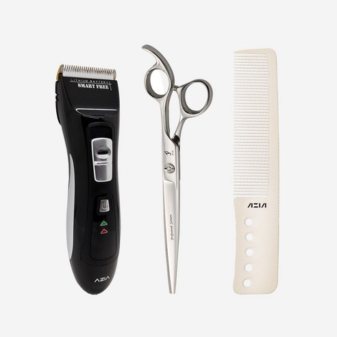 아지아 셀프 이발 3종세트 JP-950C 남자 바리깡 헤어 도구 일자 가위 가정용 클리퍼, 스마트프리세트 JP950CSET