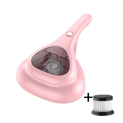 Hobbiesyos UV 침구청소기 살균 가정용 무선 진드기 제거기, 핑크색+1필터