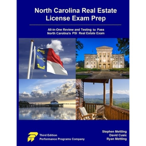 (영문도서) North Carolina Real Estate License Exam Prep: All-in-One Review and Testing to Pass North Car... Paperback, Performance Programs Company, English, 9780915777518