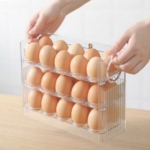 다니뜨 계란트레이 냉장고 달걀 보관함 에그 정리함, 투명, 1개