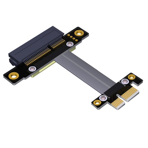 Retemporel PCIE PCI Express 4X ~ 1X 연장 케이블 PCI-E 180도 수직 케이블 10Cm, 1개