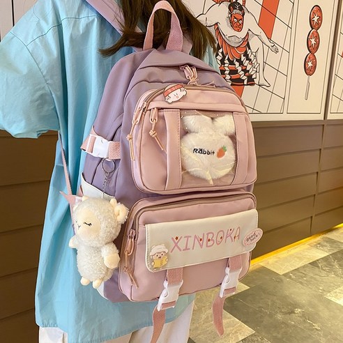 Fashion Backpack DFMEI 패셔너블한 대용량 백팩 토끼 대용량 백팩 숄더백