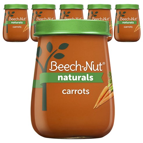비치넛 과일 퓨레 113g, 6개, Carrots (당근)