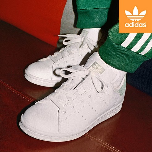 매장 ADIDAS 아디다스 주니어/성인여자 오리지널 스탠스미스 화이트그린 스니커즈 HQ1854