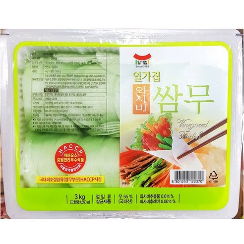 일가집 와사비 쌈무 3K, 3kg, 1개