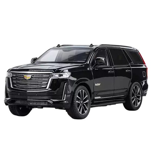 다이캐스트 1:24 캐딜락 에스컬레이드 5세대 SUV 합금 풀백 자동차 모형, 1개, 블랙