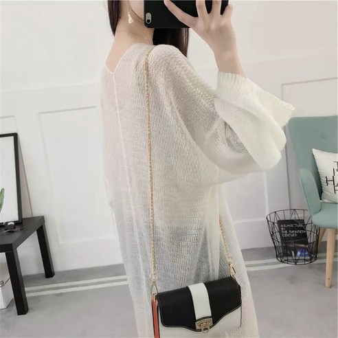 여성을 위한 세련되고 편안한 여름 오버핏 가디건