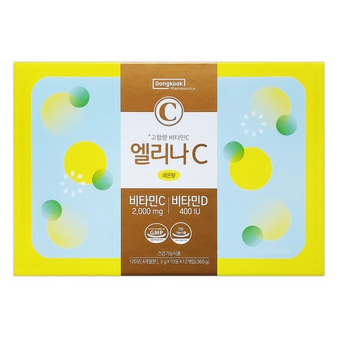 동국 엘리나C 고함량 비타민C 2000mg+비타민D400IU, 1개, 120포(4개월)