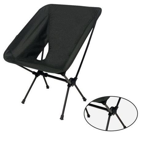 캠핑 아웃도어 체어 달 접이식 의자 경량 접이식 의자, 블랙, 1개