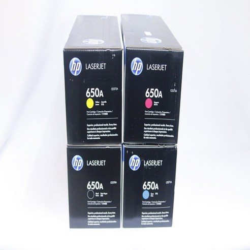 프린터기 토너 HP 정품토너 Color Laserjet CP5525DN 검정+컬러 articles of the best quality Toner Cartridge 표준용량, 1개