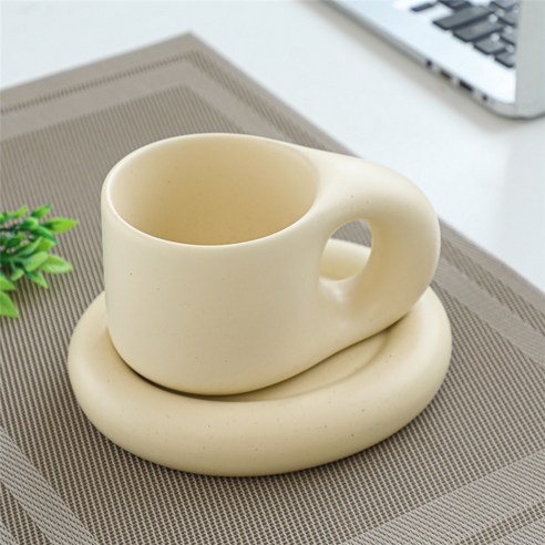 도자기 머그컵 아침식사 커피잔 귀엽다 도자기컵, 3