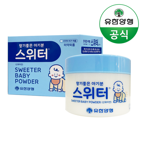 유한) 스위터 베이비 파우더 100g 향기로운 아기분, 1개