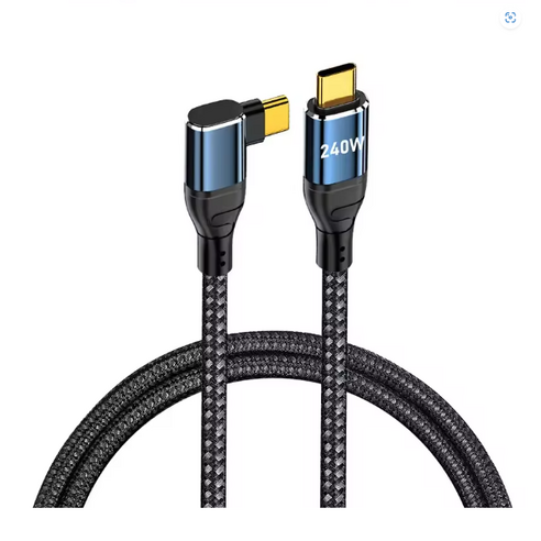 케이블청년 240W C to C ㄱ자 초고속 충전케이블, 1개, 0.5m ctoc케이블 케이블청년 240W C to C ㄱ자 초고속 충전케이블, 1개, 0.5m ctoc케이블