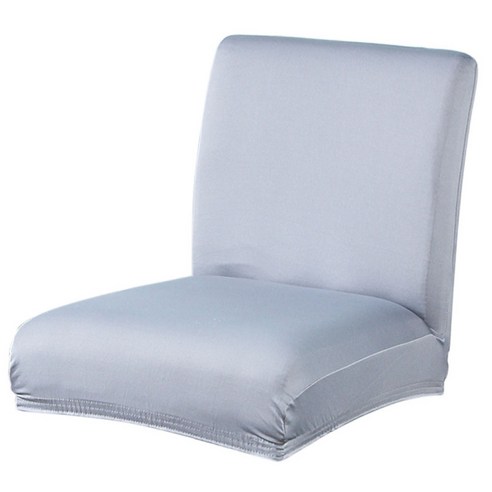 다 이닝 룸 웨딩 파티 장식을위한 스트레치 짧은 의자 커버 의자 Slipcovers-색상, 회색, 폴리 에스터