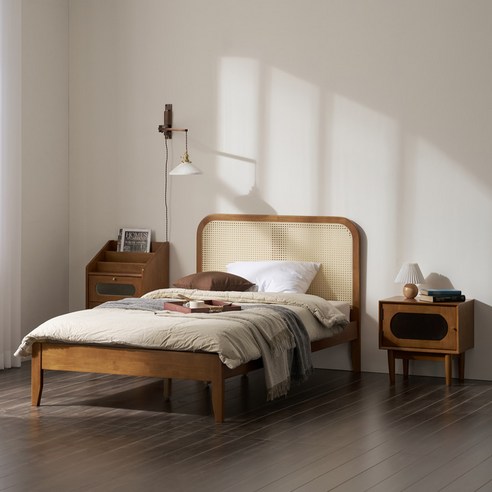헤이몰리 브리즈 원목 라탄 침대 SS: 자연을 담은 편안함 라탄침대