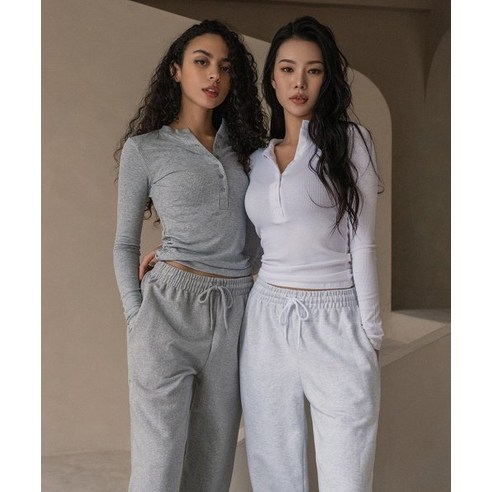 매장정품 CONCHWEAR 메이크 버튼 골지 슬림탑 7color 492798