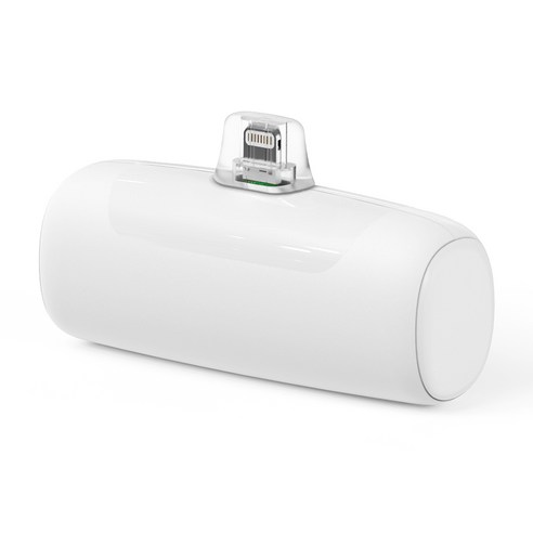 1+1 비니 PD 20W 미니 고속 보조배터리 5000mAh, 화이트, 8핀 1개