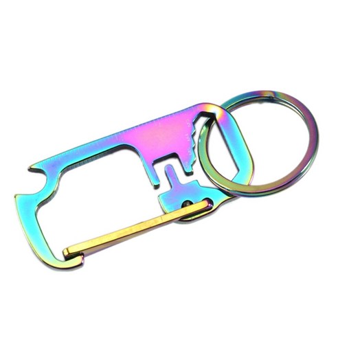 Retemporel 카라비너낚시 키 체인 4Cm 눈금자 스냅 클립 잠금 버클 후크 카라비너물고기 도구 캠핑 액세서리 여러 가지 빛깔의