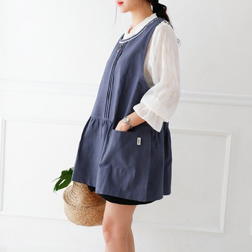 요리도 스타일리시하게! 소담소담 린넨 원피스 앞치마로 주방을 빛내세요.