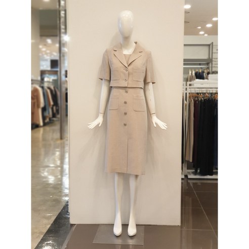 베스띠벨리 리넨 블렌드 패널 텍스처 원피스 비꼴리끄원피스 베스띠벨리 리넨 블렌드 패널 텍스처 원피스 비꼴리끄원피스