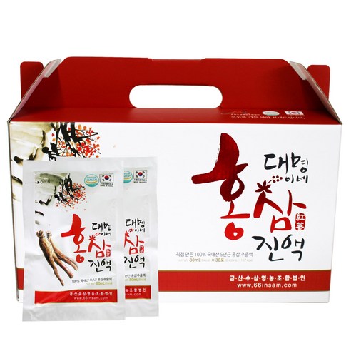 대명이네 홍삼진액 30포 홍삼액 대명이네인삼, 80ml, 1개