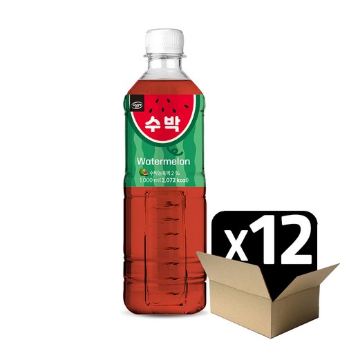 까르페데이 과일음료 베이스/대호액상 1000ml(12개 1박스), 수박, 1L, 12개