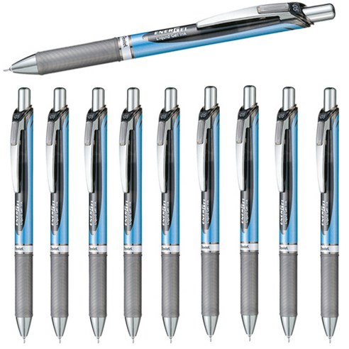 Pentel 에너겔 노크식 볼펜 10개 세트, BLN75-A 0.5mm 블랙 10개 세트