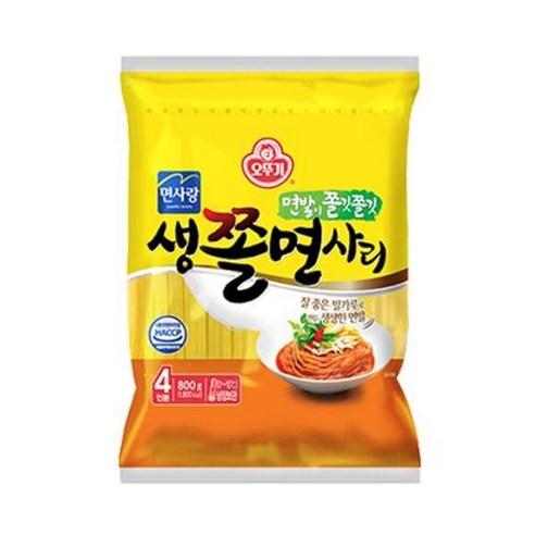 오뚜기 생쫄면사리(4인) 800g 간편식 밀키트 면요리 간편요리 1세트, 6세트