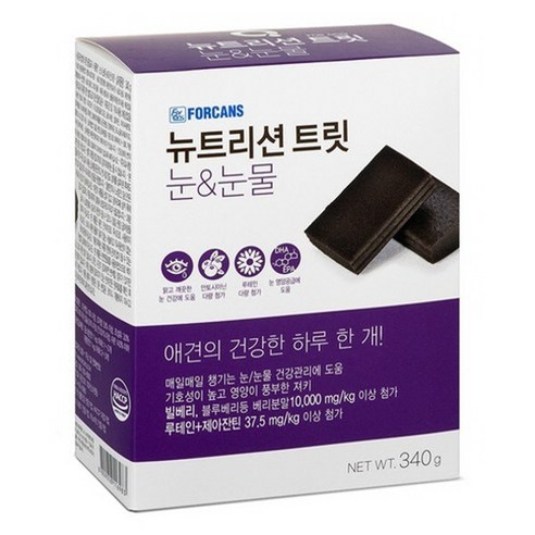 [파인펫] 강아지인기영양제 초특가행사!! 포켄스 뉴트리션 트릿 340g, 눈물 개선/눈건강, 1개