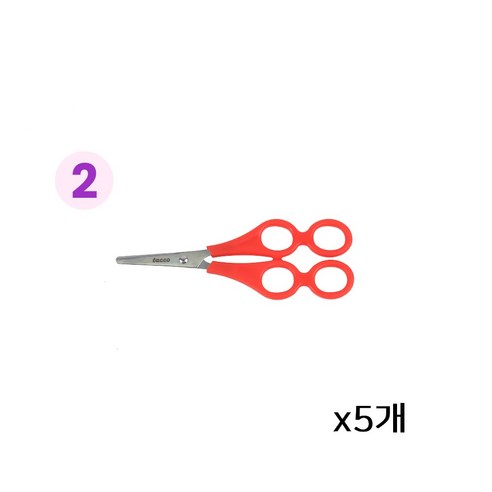 TACCO 유아용 디자인 가위 7종, 4홀 가위, 5개