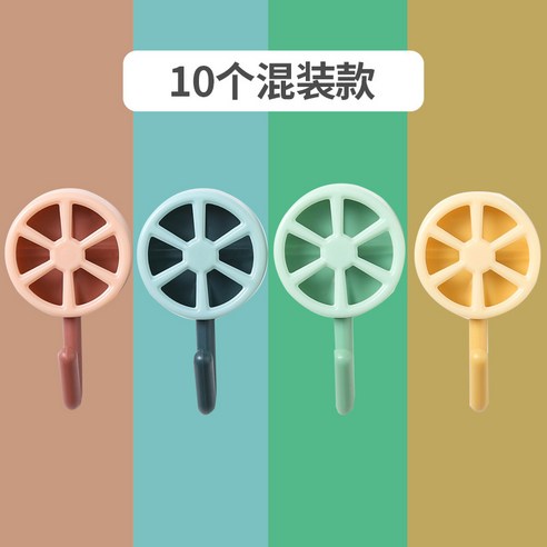 창의 갈고리 강력 접착제 벽 벽걸이 무게 무흔 못틀 주방 펀치 스티커 접착 갈고리, 블렌드 OPP 봉지 10개