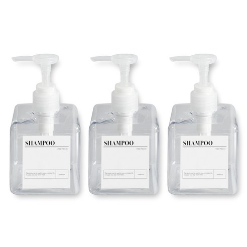 뉴앤룩 PETG소재 욕실디스펜서 4color, 3개, 투명, 250ml