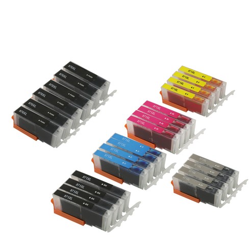 캐논 TS8090 MG7790용 PGI-970 CLI-971 대용량 XL 호환 카트리지, 26개 구성 (6카트리지 4세트 + PGBK 2개), 1개