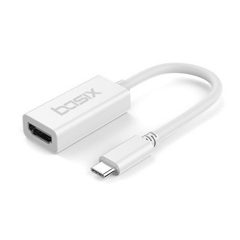 hdmi젠더 추천 상품베이식스 C타입 to HDMI 젠더 케이블 화이트 제품 사진