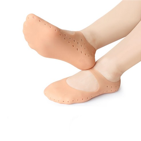 4켤레 세트 발 보호 보습 실리콘 양말 덧신 발꿈치 각질 굳은살 풋 케어 건조한 겨울 뒤꿈치 뒷꿈치 관리 남녀공용, R99767L(스킨 L, 1세트, 4개입
