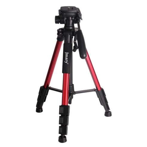 JMARY 카메라 삼각대 휴대 전화와 SLR DSLR 디지털 카메라 휴대용 카메라 삼각대, 블랙&레드