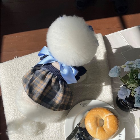 Pet Life 강아지옷 가을옷 멜빵원피스 INS 공주풍 강아지명품옷 JMPET0012(헤어밴드 미포함), 핑크