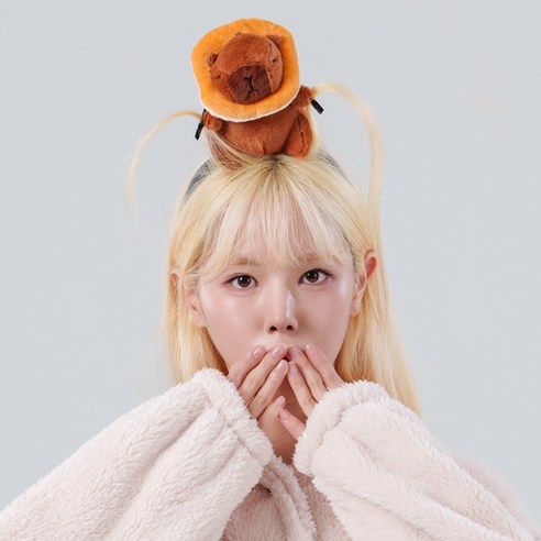 말랑마쥬 인싸템 캐릭터 파티 머리띠, 1개, 카피바라_식빵