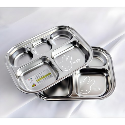 미피 국산 겹쳐지는 스텐 식판 5구: 사랑스러운 식사 시간, 엄마의 마음을 담아 아기스텐식판