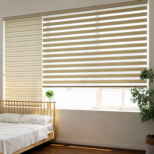 답답한 햇빛, 촌스러운 커튼 이제 안녕! 창안애 콤비 블라인드로 아늑한 베이지 감성 완성 ✨ 거실창문블라인드