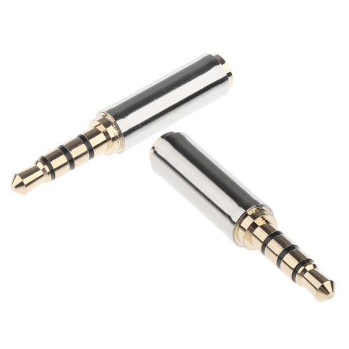 2x 3.5mm 남성 2.5mm 여성 헤드폰 오디오 어댑터 잭 스테레오 모노 이어폰, 실버, 설명, 설명