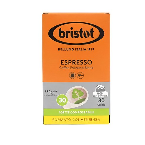 미슐랭 [브리스토트] PODS - ESPRESSO 파드원두커피 맛있는 친환경 원두커피 BRISTOT 브리스토트 차파드 고급커피 30개입, 2개, 30개입, 7.5g