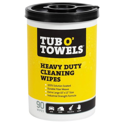 터브 오 타월 90매 (TUB O' HEAVY DUTY CLEANING WIPES), 1개